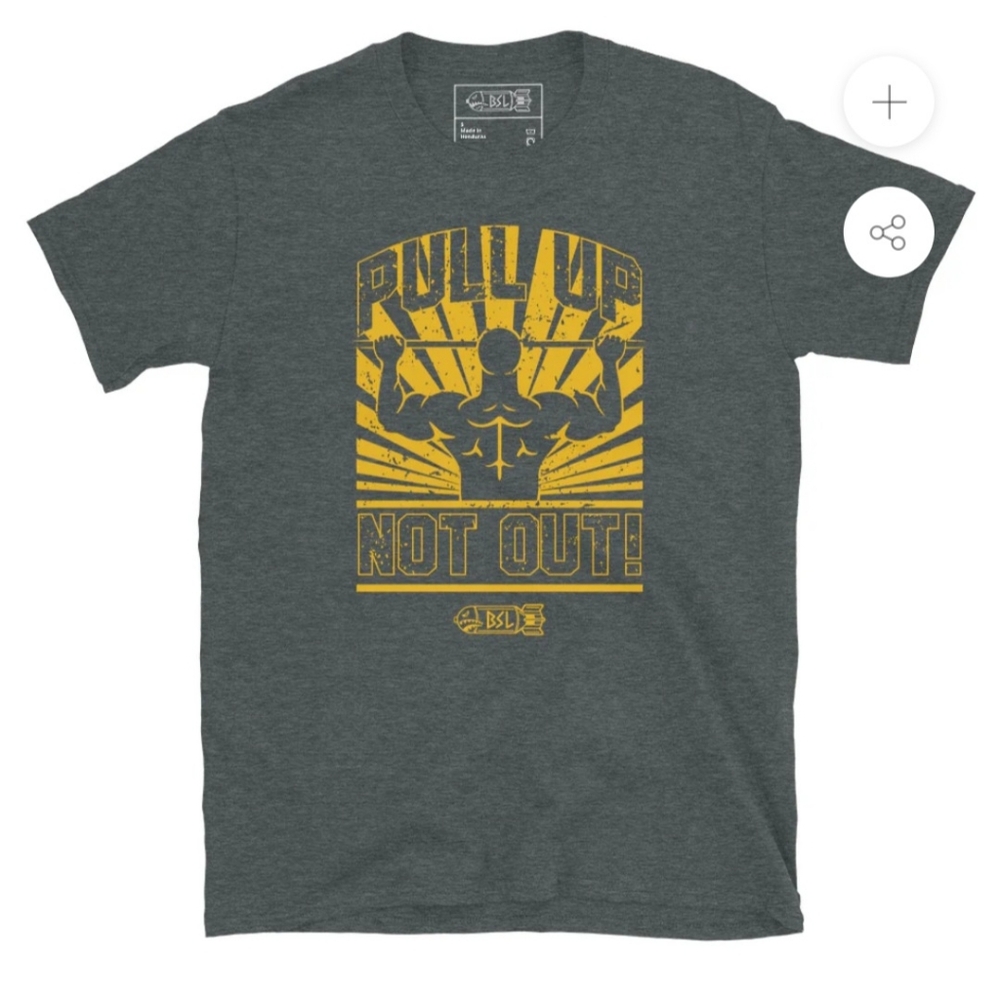 Men's Gray T-Shirt with Yellow Graphic